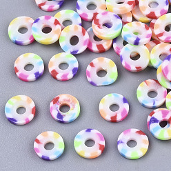 Colorful Rainbow Color Handmade Polymer Clay Beads Strands, for DIY Jewelry Crafts Supplies, Heishi Beads, Disc/Flat Round, Colorful, 6x0.5~1mm, Hole: 2mm, about 320~447pcs/Strand, 15.75 inch~16.14 inch(40~41cm)