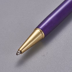 Indigo Creative Empty Tube Ballpoint Pens, with Black Ink Pen Refill Inside, for DIY Glitter Epoxy Resin Crystal Ballpoint Pen Herbarium Pen Making, Golden, Indigo, 140x10mm