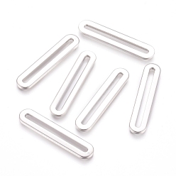 Платинированный Латунные соединительные колечки, долговечный, овальные, Реальная платина, 29.5x6.5x1.2 мм, внутренний диаметр: 25.5x2 мм