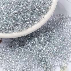 (RR3644) Pearlized Crystal AB Extra Light Sapphire Миюки круглые бусины рокайль, японский бисер, (rr 3644) жемчужное стекло ab сверхлегкий сапфир, 8/0, 3 мм, отверстие : 1 мм, о 422~455шт / бутылка, 10 г / бутылка