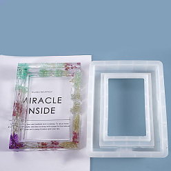 Rectangle Силиконовые формы для фоторамок своими руками, формы для литья смолы, инструменты для производства глиняных ремесел, прямоугольные, 155x200x30 мм
