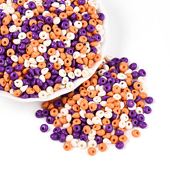 Оранжевый Непрозрачные акриловые бусины, слеза, оранжевые, 5x5x3 мм, отверстие : 1.5 мм, Около 11630 шт / 500 г