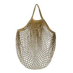 Хаки Портативные пакеты для продуктов из хлопковой сетки, многоразовая сетчатая сумка для покупок, хаки, 48.05 см, сумка: 38x36x1 см.