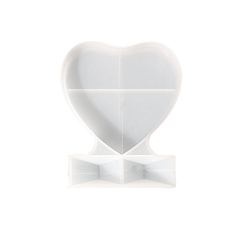 Белый Diy силиконовые формы для фоторамки в форме сердца, формы для литья смолы, для уф-смолы, изготовление изделий из эпоксидной смолы, белые, 182x150x38 мм