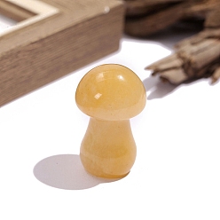 Топаз Нефрит Натуральный топаз украшения дисплей нефрита, украшения для дома, гриб, 22x36 мм