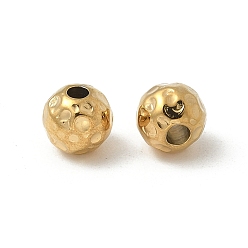 Настоящее золото 18K 304 из нержавеющей стали бусы, круглые, ионное покрытие (ip), реальный 18 k позолоченный, 6x6 мм, отверстие : 1.6 мм