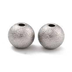 Stainless Steel Color 201 Stainless Steel Beads, Round, Stainless Steel Color, 7x6mm, Hole: 1.5mm