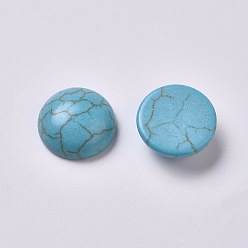Synthetic Turquoise Synthetic Turquoise Cabochons, Half Round, 12x5mm