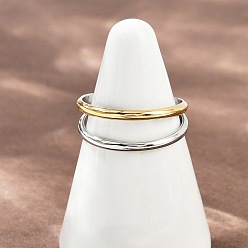 Золотой & Цвет Нержавеющей Стали 304 регулируемые открытые манжеты из нержавеющей стали для женщин, ионное покрытие (ip), золотые и нержавеющая сталь цвет, 7.5 мм, внутренний диаметр: регулируемый