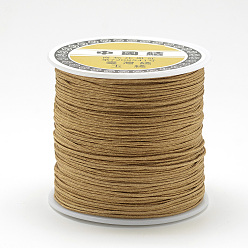 Dark Goldenrod Nylon Thread, Chinese Knotting Cord, Dark Goldenrod, 0.8mm, about 109.36 yards(100m)/roll