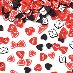 (52) Непрозрачная лаванда Ручной полимерной глины кабошонов, День святого Валентина, разнообразные, разноцветные, 3.5~7x4~7x0.3~1 мм