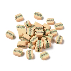 Мокасин Бусины из полимерной глины , хотдог, мокасин, 6~8x8~9.5x3.5~6 мм, отверстие : 1.6 мм