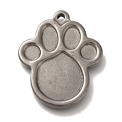 Античное Серебро 304 подвески из нержавеющей стали, очарование отпечатка лапы, античное серебро, 29x24.5x2.8 мм, отверстие : 2 мм