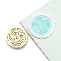 Цветок Круглые латунные головки штампа, золотые, цветок, 25 мм