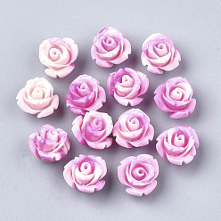 Камелия Синтетических коралловых бусин, окрашенные, цветок, камелия, 10x10.5x8 мм, отверстие : 1 мм