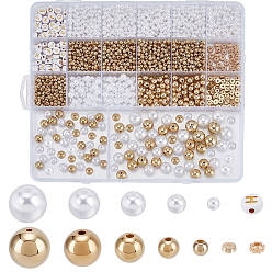 (52) Непрозрачная лаванда Наборы для самостоятельного изготовления круглых бусин из АБС-пластика, имитирующих жемчуг, и пластиковых бусин CCB., разноцветные, 4~12 мм, отверстие : 1.2~2 мм