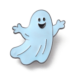 Ghost Эмалированные булавки на Хэллоуин, булавки из сплава для лацканов одежды рюкзака, призрак, 41x37 мм