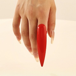 (123L) Белый крем непрозрачный блеск Кольца сплава, защитить ногти и суставы, огнеупорный кирпич, 80.5x18.5 мм, внутренний диаметр: американский размер 6 1/2 (16.9 мм)