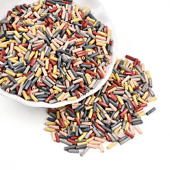 (52) Непрозрачная лаванда Стеклянные бусины из запекаемого стекла с закрученным стержнем, разноцветные, 6~7.5x2 мм, отверстие : 0.8~0.9 мм, Около 11250 шт / фунт