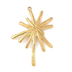 Настоящее золото 18K 304 подвески из нержавеющей стали, , ионное покрытие (ip), реальный 18 k позолоченный, 40x29.5x3 мм, отверстие : 1.6 мм