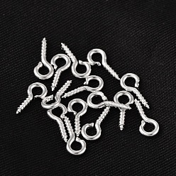 Серебро Подвески под залог, за половину пробурено бисера, железные, upeye, без никеля , серебро , длиной около 8 мм , шириной 4 мм , толщиной 1 мм , отверстие : 2 мм