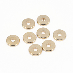 Без Покрытия Spacer бисер латунные, без никеля , диск, сырой (без покрытия), 10x2 мм, отверстие : 2 мм