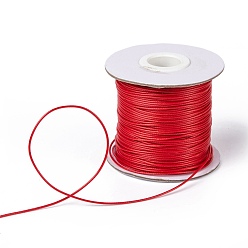 Crimson Korean Waxed Polyester Cord, Crimson, 1mm, about 85yards/roll