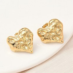 Настоящее золото 18K 304 Серьги из нержавеющей стали, ионное покрытие (ip), реальный 18 k позолоченный, 19.5x20 мм