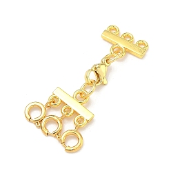 Золотой Латунный удлинитель цепи, с наслоенными застежками, долговечный, стойки покрытие, золотые, 22 мм, отверстие : 1.5 мм