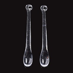 Прозрачный Прозрачные пластиковые большие подвески, слеза, прозрачные, 102x14 мм, отверстие : 3.5x4.5 мм, Около 89 шт / 500 г