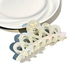 Бежевый Заколки для волос в форме когтей из ацетата целлюлозы, корона, бежевые, 99 мм