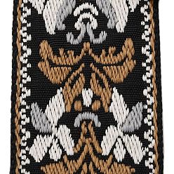 Перу Двухсторонняя полиэстеровая лента с цветочным узором в этническом стиле, плоская жаккардовая лента, тирольская лента, Перу, 2 дюйм (50 мм)