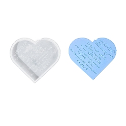 Белый Силиконовые формочки для сердечек своими руками, формы для литья смолы, для уф-смолы, изготовление ювелирных изделий из эпоксидной смолы, белые, 171x169x16 мм