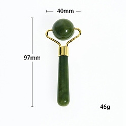 Нефрит Односторонние ролики для лица из натурального нефрита, массажные инструменты, 97x40 мм