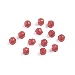 Нефрит Природного нефрита кабошоны, полукруглые / купольные, граненые, окрашенные, красные, 2.5x2.5 мм