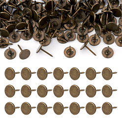 Античная Бронза 100шт. железный диванный плоский гвоздь, античная бронза, 14.5x10.5 мм