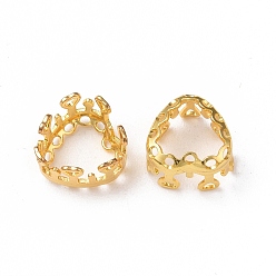 Золотой Латунь пришить настройки зубца, филигранные оправы с открытой спиной для заостренных страз, сердце, золотые, лоток : 8.5x8.5 мм, 9.5x9.5x6 мм, отверстие : 0.8 мм