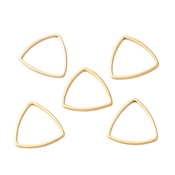 Золотой 201 нержавеющей стали связывающий кольца, треугольные, золотые, 15x15.5x1 мм