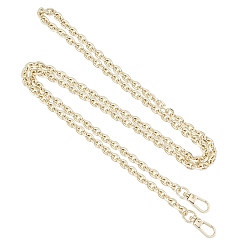 Light Gold Цепные ремни, с железными тросовыми цепями и поворотными замками из сплава, для замены ремней для мешков, золотой свет, 120x0.75 см