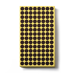 Кокосово-Коричневый Точечные клейкие бумажные наклейки, для скрапбукинга, дневник, планировщик, конверт и блокноты, круглые, кокосового коричневый, 10 мм, 112шт / лист, 68 простыни / мешок, 7616 шт / пакет