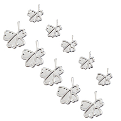 Нержавеющая Сталь Цвет 304 Настройки нержавеющей стали кабошон, установка эмали, цветок, цвет нержавеющей стали, 16 шт / коробка