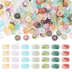 (52) Непрозрачная лаванда 140 шт 7 цвета прозрачные акриловые бусины, плоско-круглые, два тона, разноцветные, 7x4 мм, отверстие : 1.8 мм, 20 шт / цвет