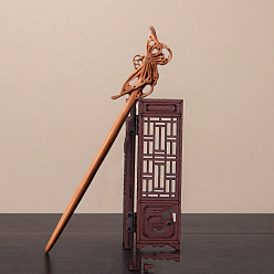 Бабочка Старинные деревянные палочки для волос, аксессуары для волос для женщины девушки, бабочки, 180 мм