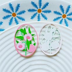 Зеленый лайм Овальные акриловые подвески, цветок, зеленый лайм, 38x27 мм