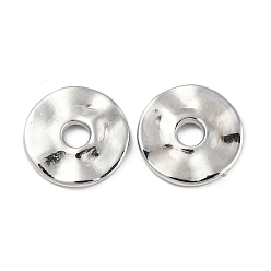 Платина CCB пластиковые шарики, плоско-круглые, платина, 16.5x2 мм, отверстие : 4 мм