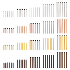 (52) Непрозрачная лаванда 500шт 20 стиль латунные трубчатые бусины, разноцветные, 10~30x1.8~2 мм, отверстие : 1.6 мм, 25 шт / стиль