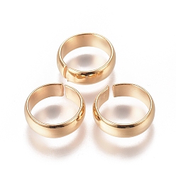 Золотой 201 Быстроразъемные соединения из нержавеющей стали, связывающий кольца, закрыты, но распаян, золотые, 12x3.8, внутренний диаметр: 10 мм