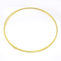 Golden Brass Choker Collar Necklace Making, Rigid Necklaces, Golden, 5.11 inch(13cm)