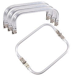 Серебро 4шт алюминиевая ручка для сумки, аксессуары для замены сумок, серебряные, 9.3x20x2.05 см