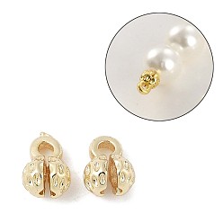 Настоящее золото 14K Наконечники бусин из латуни в виде цветка, без кадмия, без никеля и без свинца, реальный 14 k позолоченный, 6x4x3.5 мм, отверстие : 1.2 мм